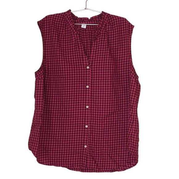 Women’s XL Old Navy Sleeveless Shirt Pink V Neck Spring/Summer - Picture 1 of 7